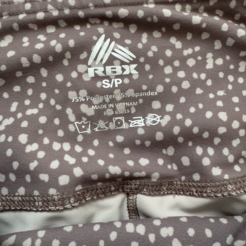 RBX Women's Leggings Size Small With Crossover Ankle Design and Polka Dot Print - Picture 3 of 6